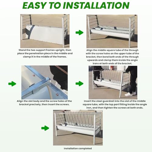 99 Gallons Goat Hay Feeder, 35.4'' Height Hay Rack for Goat, Galvanized Steel Durable Frame Construction Hay Rack, Smooth Edges and Easy Clean Design Goat Feeder, Easy Assembly for Sheep Pens