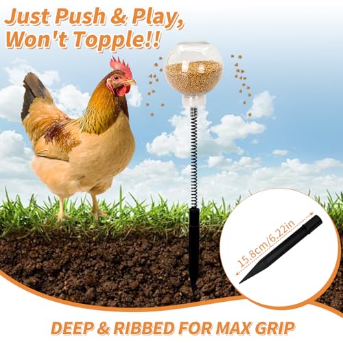 Chicken Peck Toy，Interactive Slow Feed Release Toy for Foraging，Chicken Swing Feeder Coop Accessories Reduce Boredom and Feather Pecking for Hens, Geese, Ducks, Turkeys