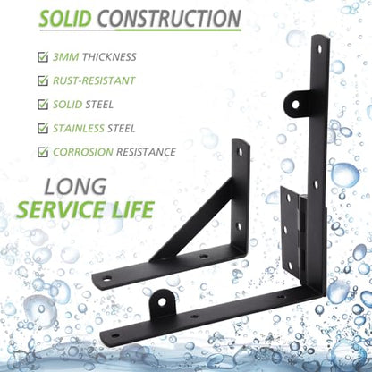 Fence Gate Kit, Anti Sag Gate Kit for Wooden Fence; Heavy Duty Gate Kit with Gate Latch; Gate Hardware for Wooden Gate Fence, Driveway Gates, Shed Doors, Corral Gates, Wood Windows Set of 2