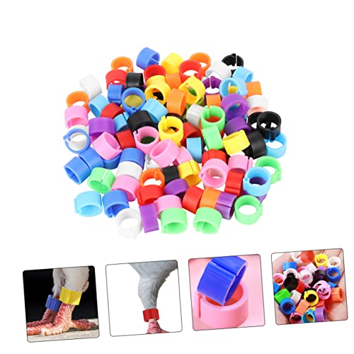 COLLBATH 150Pcs Durable Pigeon Identification Rings Lightweight Mixed Color Bird Foot Bands for Easy Identification of Pigeons Parrots and Chickens for Racing