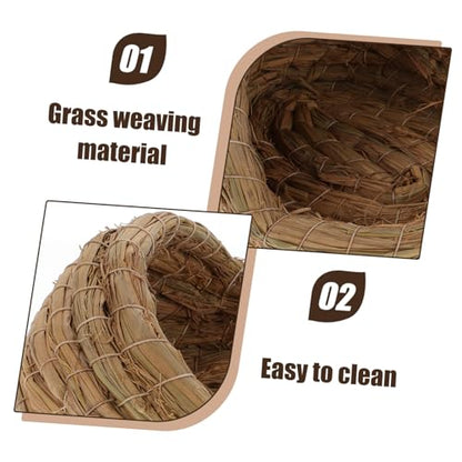 Outanaya 2pcs Chicken Coop Straw Woven Nesting Boxes Laying Pad Private Sleeping Bed for Chickens