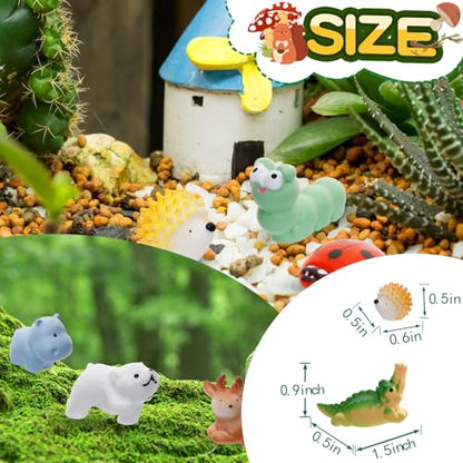 80 Pcs Mini Resin Animals 80 Styles Resin Animals Figurines Bulk for Fairy Garden Miniature Dollhouse Accessories Hide Crafts Decor - style: 80Pcs-Animals Bulk