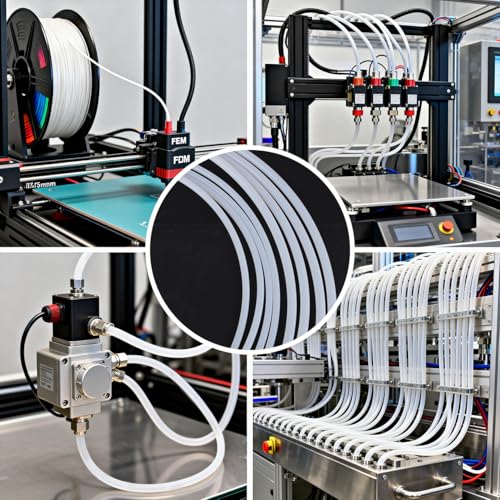 Quickun PTFE Teflon Tubing Tube, 2mm ID x 4mm OD Teflon Tube For 1.75 filament Bowden 3D Printer, 10Ft Length - size: 2mm x 4mm, style: 10Ft Length