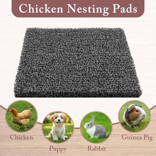 6 Pcs Chicken Nesting Pads for Chicken Coop 12"×12" Washable Chicken Nesting Box Pads for Chicken Coop Chicken Hen Box Laying Eggs