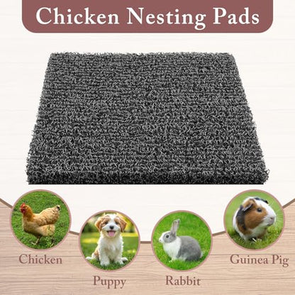 6 Pcs Chicken Nesting Pads for Chicken Coop 12"×12" Washable Chicken Nesting Box Pads for Chicken Coop Chicken Hen Box Laying Eggs