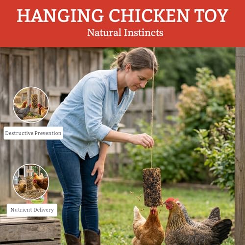 Peck Away Grub Hanging Chicken Treat on String, Black Soldier Fly Larvae for Chickens, High Protein Chicken Snacks and Treats for Laying Hens, 9.87 oz