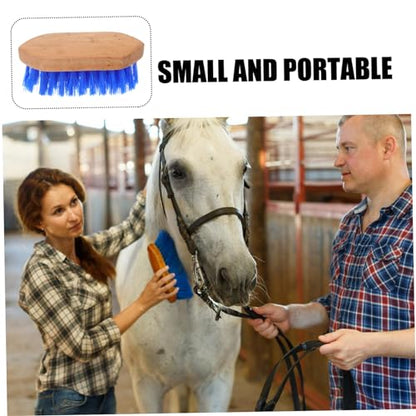 Generic Horse Hair Grooming Brush for Cattle and Horses Hard Bristle Body Brush Easy to Clean Comfortable Grip for Livestock Coat
