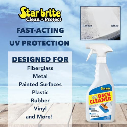 STAR BRITE Non-Skid Deck Cleaner & Protectant - Lift Dirt & Stains From Fiberglass, Painted Surfaces, More 22oz Spray (085922SS) - style: 22 Oz Spray