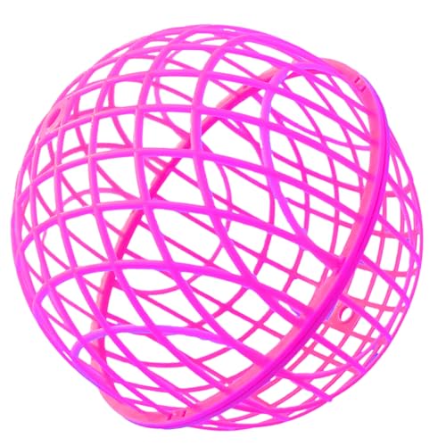 7.8" Ball-Shaped Movable Pigeon Chick Coop, Little Rabbit Duck Guinea Pig Safe Walking Net,Preventing Dog Bites, Predation by Eagles Wolves Cats Eagles, Pet Safety Cage (Rose) - color: Rose