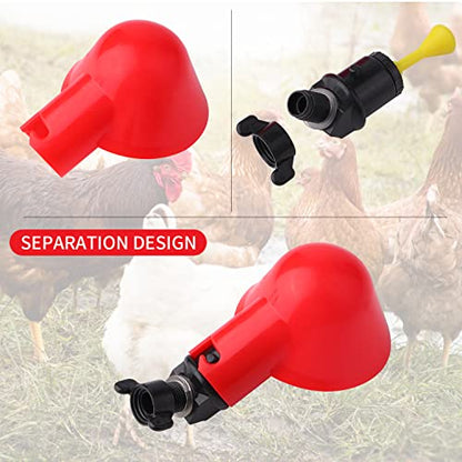 24Pack Chicken Waterer Cups,Poultry Water Cups,Automatic Poultry Waterer for DIY Poultry Quail Duck Chicken Bird Drinker