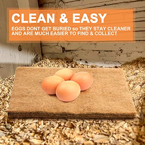 Aoriher 24 Pack Natural Hemp Chicken Nesting Pads Reusable Hens Bedding Mats Chicken Nesting Box Liners for Hen Laying Eggs, Coop Pet Garden Lawn Indoor Outdoor, 11.8 x 11.8 Inches