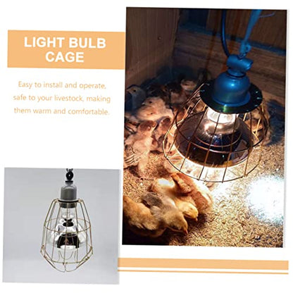 GALPADA 3Pcs Waterproof Heat-Resistant Bulb Cages for Livestock Sturdy Lamp Covers Scald Mesh for Small Animals and Reptiles Heating Light Supply