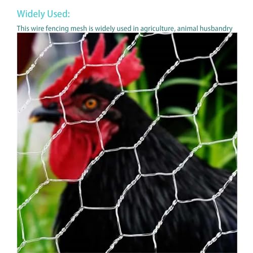 72 in x 50 ft, 2 inch Metal Mesh Pencing, Chicken Wire Fencing, Hexagonal Galvanized Poultry Wire Netting for Chicken, Duck, Goose, Rabbit Fencing - size: 72 in x 50 ft 2 in