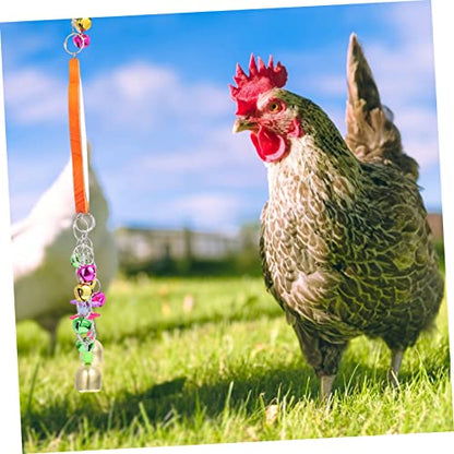 VICASKY 1pc Chicken Mirror Toy Beak Grinding Swing Mirror for Hen Coop Playtime and Cage Decoration Easy to Install for Birds and Livestock