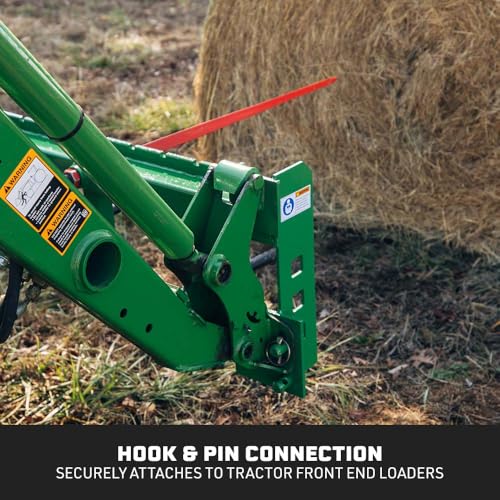 Titan Attachments Economy Series Hay Frame, C2 Hay Spear & Stabilizer Spears, Hook and Pin Mounting Style, Rated 4000 LB, 2" Receiver Hitch (49" Main Spear + 17.5" Stabilizers) - size: 49" Main Spear + 17.5" Stabilizers