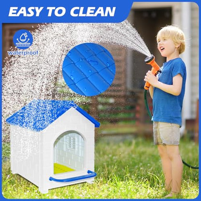 Chicken Nesting Box, Waterproof Plastic Chicken Coop with Washable Nesting Pad, Nesting Box for Hens, Ducks, Rabbits and Poultry - color: Blue