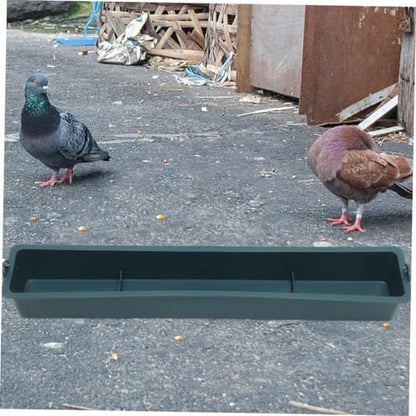 Totority 2pcs Plastic Spill Trough Livestock Feeder Chicken Feed Trough for Mice Chicken Water