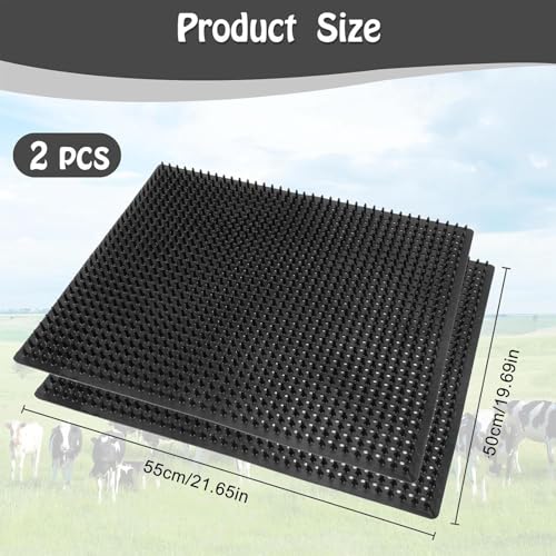 Brush Post for Horses | Itchy and Hair Moving - 2 Piece Horse Scraper for Livestock Equipment - for Livestock, Cows, Cattle, Dogs, Sheep, Farm, Stable, Barn, It is - size: L