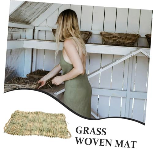 Toddmomy Chicken Nesting Pad for Hens 1 Piece Straw Bedding Liner Hand-Made Mat for Chicken Coop Washable and Reusable Nest Box Mat for Egg Laying