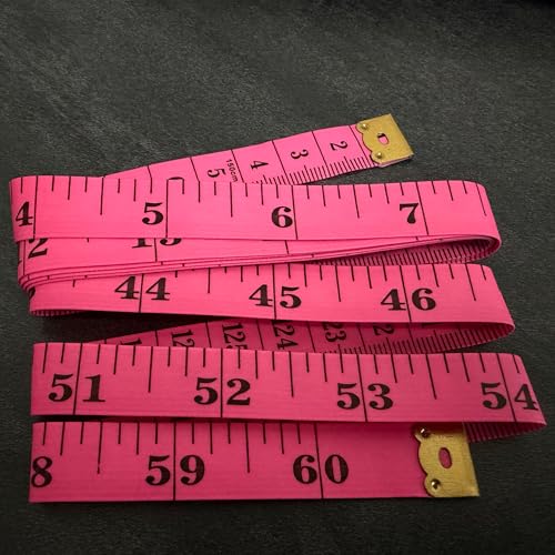 2pcs Soft Tape Measure Double Scale Measuring Tape Body Sewing Flexible Tailor Craft Vinyl Ruler for Weight Loss Medical Body Measurement, Has Centimetre Scale on Reverse Side 60-inch Pink - color: 2pcs Pink-60 inch