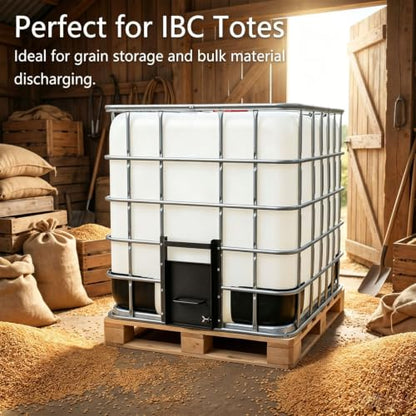 Heavy Duty Sliding Grain Gate,Sliding Gate,9 inch x 9 inch Farm Gate,Sliding Grain Gate for IBC Tote (Black) - color: Black