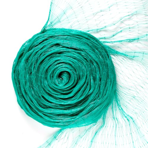 Garden Netting, 25' x 50' Heavy Duty Bird Netting Deer Fence Net, 1.6" Mesh Poultry Netting for Chicken Coop, Run & Garden, Protect Fruit Trees, Vegetables from Birds, Deer, Squirrels - color: Green, size: 25' x 50' - 1.6"