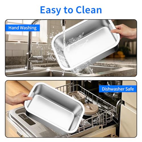 Ohtomber Stainless Steel Dog Bowls - 0.85 Gallons Large Metal Dog Water & Food Bowl No Spilling, High Capacity Water Trough Pet Dishes, Outdoor Feeder Food Plate for Medium Pet, Cat, Puppy - size: 0.85 gallons