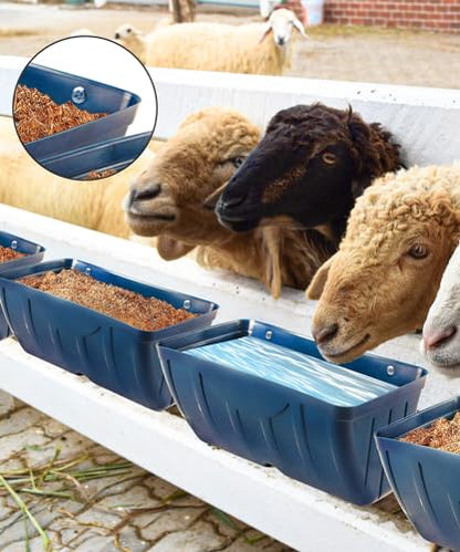 Chicken Feeders, 3 Pack, Duck Feeders and Waterers, Hanging Poultry Water Feeder, Livestock Fence Feeder, Feed Trough and Waterer Bucket with Clips, Blue - color: 3 Pack Blue