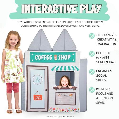 Couch Swag Play Panel for Childrens Foam Sofa Kids Couch (Coffee Shop) - style: Coffee Shop