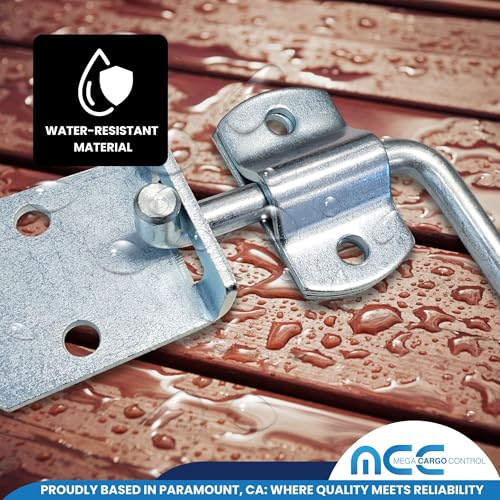 Mega Cargo Control Straight Gate Latch Bracket Set, Stake Bed Latches for Utility Trailer, Truck, Wood Security Rack Stake Body Straight Brackets Gate - 30 Pack - size: Set of 30