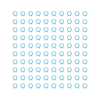 Omabeta Pigeons Foot Ring, Durable Plastic Easy-to-Install Compact Design, Identification Leg Rings, for Pigeon Identification, Light Blue, 8mm, 100 Pieces - color: Light Blue