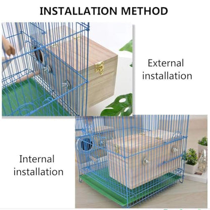 Parakeet Nesting Box, Bird Nest Breeding Box Cage Wood House for Finch Lovebirds Cockatiel Budgie Conure Parrot, 8'' X 5'' X 5'' - size: Small: 8" x 5" x 5"