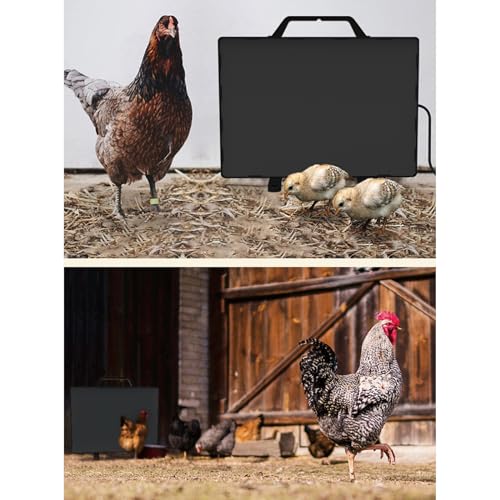 PINNKL Chicken Coop Heater, 15.3 x 11.4 Inch Chick Brooder Heating Plate, 140 Watts Adjustable Temp Radiant Heat Panel, for Chick Kitten Puppy Poultry Pets