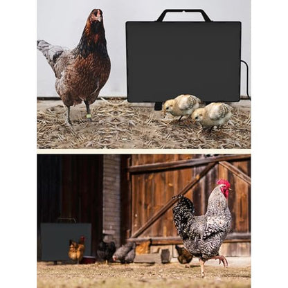 PINNKL Chicken Coop Heater, 15.3 x 11.4 Inch Chick Brooder Heating Plate, 140 Watts Adjustable Temp Radiant Heat Panel, for Chick Kitten Puppy Poultry Pets