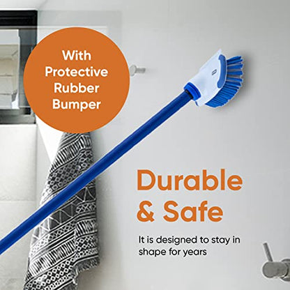 Superio Deck Scrub Brush Head Heavy Duty Stiff Bristles Replacement, Brush Refill with Scraper - Cleans Hot Tub, Swimming Pool, Granite Tiles, Bathroom, Patio, Kitchen, Wall, and Deck - size: Head Only | 9 in x 3 in Head