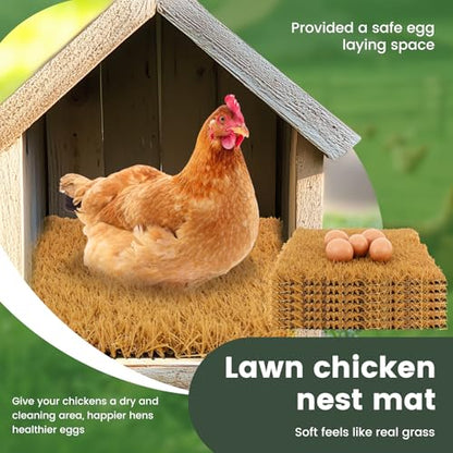 6 Pack Chicken Nesting Box Pads - Nesting Pads for Accessories, 12"x 12" Washable Reusable Chicken Nest Liners for Laying Eggs, Chicken Supplies (Yellow) - color: Yellow