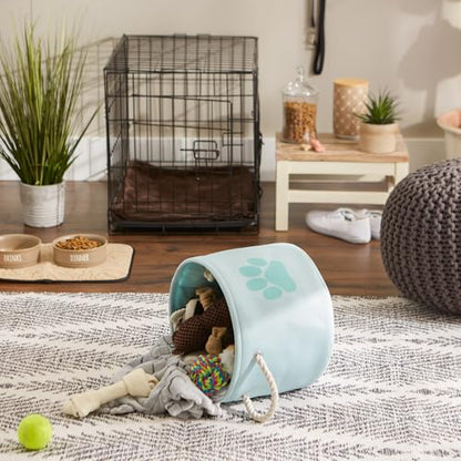 Bone Dry Pet Storage Collection Collapsible Bin, Small Round, Aqua - color: Aqua, size: Small Round