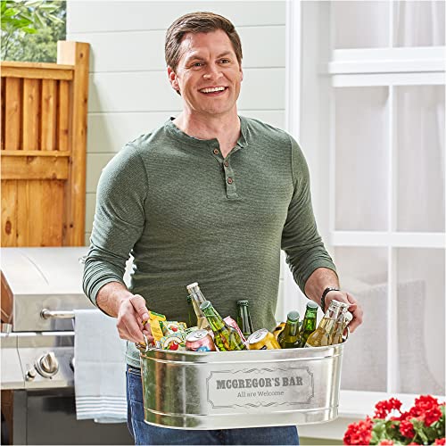 Let's Make Memories Personalized Create Your Own Beverage Tub w/Stand - Custom Beverage Tub - Unique Entertaining Essential - 5.5 Gallons - color: 2 Line Message, size: With Stand