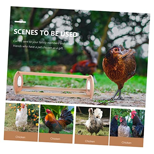Levemolo Wooden Chick Mirror Perch Adjustable Bird Stand for Chickens Parrots and Small Birds and Playtime Accessories