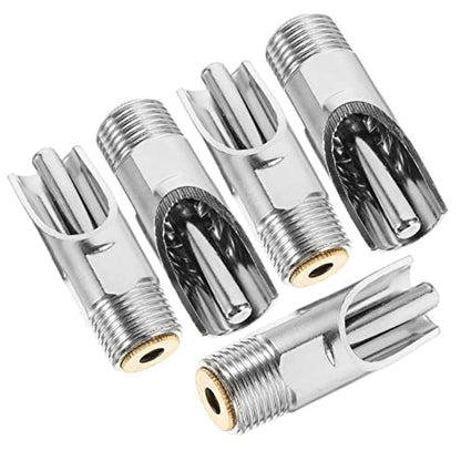 Happyyami 5pcs Guinea Pig Water Dispenser Pig Water Nipple Piglets Waterer Stainless Steel for Efficient Livestock Feeding