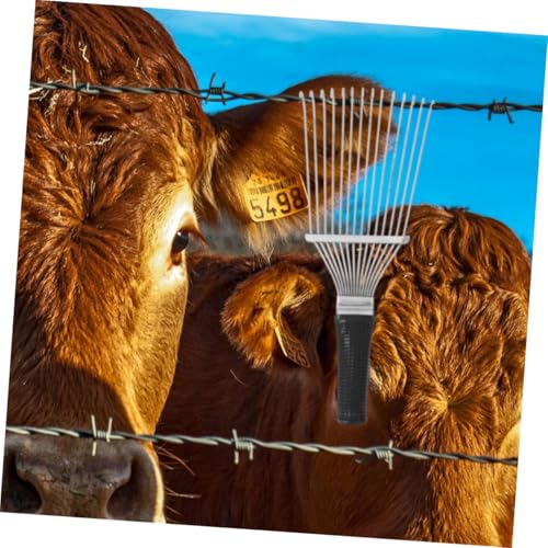 Abaodam 2pcs Sheep Grooming Brush Ergonomic Horse and Cattle Hair Remover for Livestock Easy to Use Back Scratcher Portable Design for Efficient Grooming and Massage