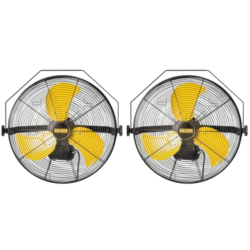 HiCFM 5100 CFM 20 inch Outdoor High Velocity Wall Mounted Fan with IP44 Enclosure Motor, Sealed Control Box, 9 FT Cord & GFCI Plug, Weatherproof for Patio, Workstation - UL Listed, 2 Pack - size: 20" Outdoor (No Remote)
