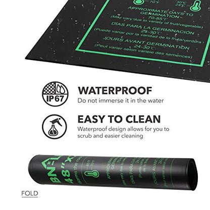 BN-LINK Seedling Heat Mat Heating Pad 48" x 20.75" with Digital Thermostat Controller Combo Set Waterproof for Indoor Seed Starting and Plant Germination - size: 48" x 20.75" & Thermostat