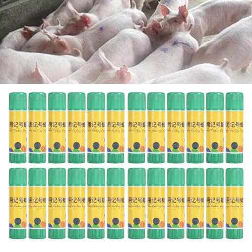 Livestock Marker Farm Marking Crayon Animal Identification Stick Premium ABS Wax Material Safe for Pig Sheep Cow Cattle (Green) - color: Green