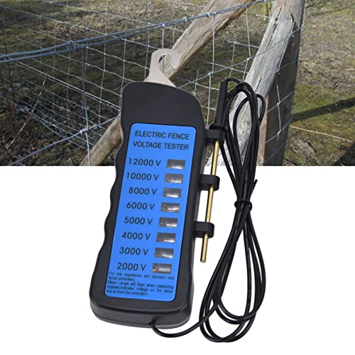 12KV Neon Fence Voltage Tester, 8 Neon Indicator Lights, Waterproof FenceTesting Tool for Farms