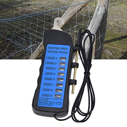 Fence Voltage Testers, Voltage Tester,12KV Neon Fence Voltage Tester 8 Neon Electric Fence Voltage Tester 2000 to 12000V Fault Finder Portable Testing Tool for Farms, Home Gardens,Livestock Enclosures