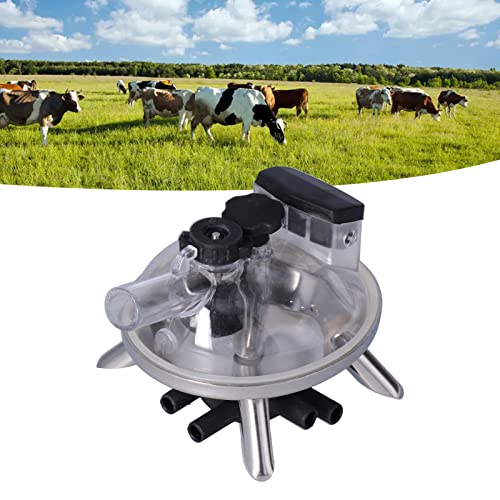 Milking Claw, 240cc Cow Milk Collector Tool Replacement, Easy to Install Farm Milking Machine Accessories with Stainless Steel Base, Milk Claw Cluster for Cow Sheep