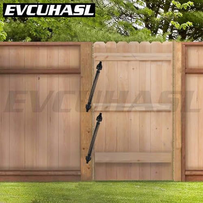 14" Gate Spring Self Closing Heavy Duty Door Springs to Close Door, Automatic Gate Closer with Adjustable Tools for Metal Gates, Wooden Fences and Vinyl Fence Gates(Black, 1 Pack) - size: 14 Inch