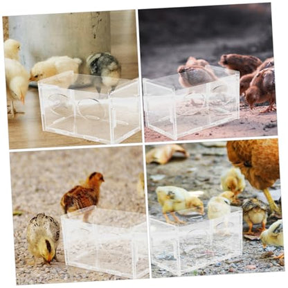 3pcs Chicken Feeding Holder Two Compartments Automatic Poultry Feeder for Backyard Farmers and Hobbyists for Chickens and Quails