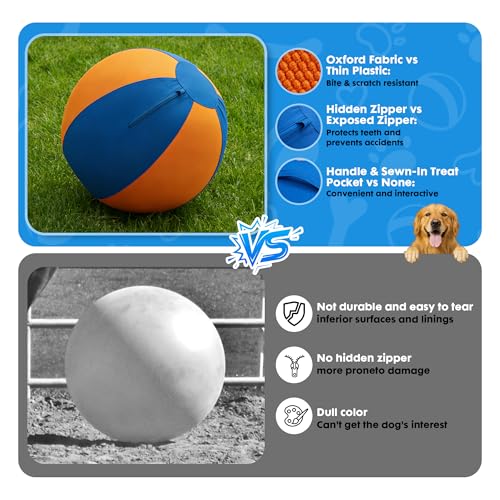 Herding Ball for Dogs 22", Durable Dual-Layer Herding Ball for Australian Shepherds, Outdoor Training Toy for Medium & Large Breeds, Ideal for Herding Dog Exercise